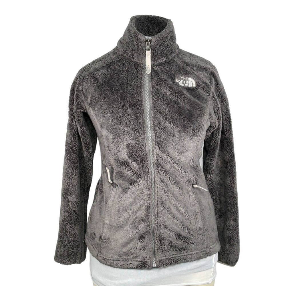 The North Face Girls Fleece Jacket M 10/12 Gray Polyester for girls